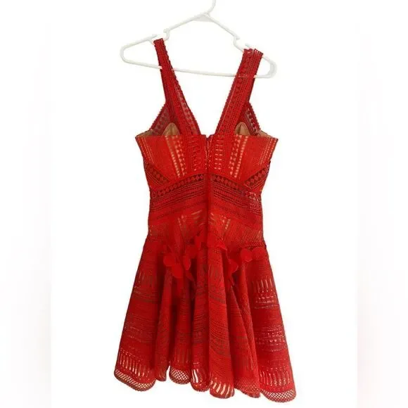 Thurley Halley's Comet Fit-&-Flare Dress Red Orange Mandarin - Picture 5 of 10